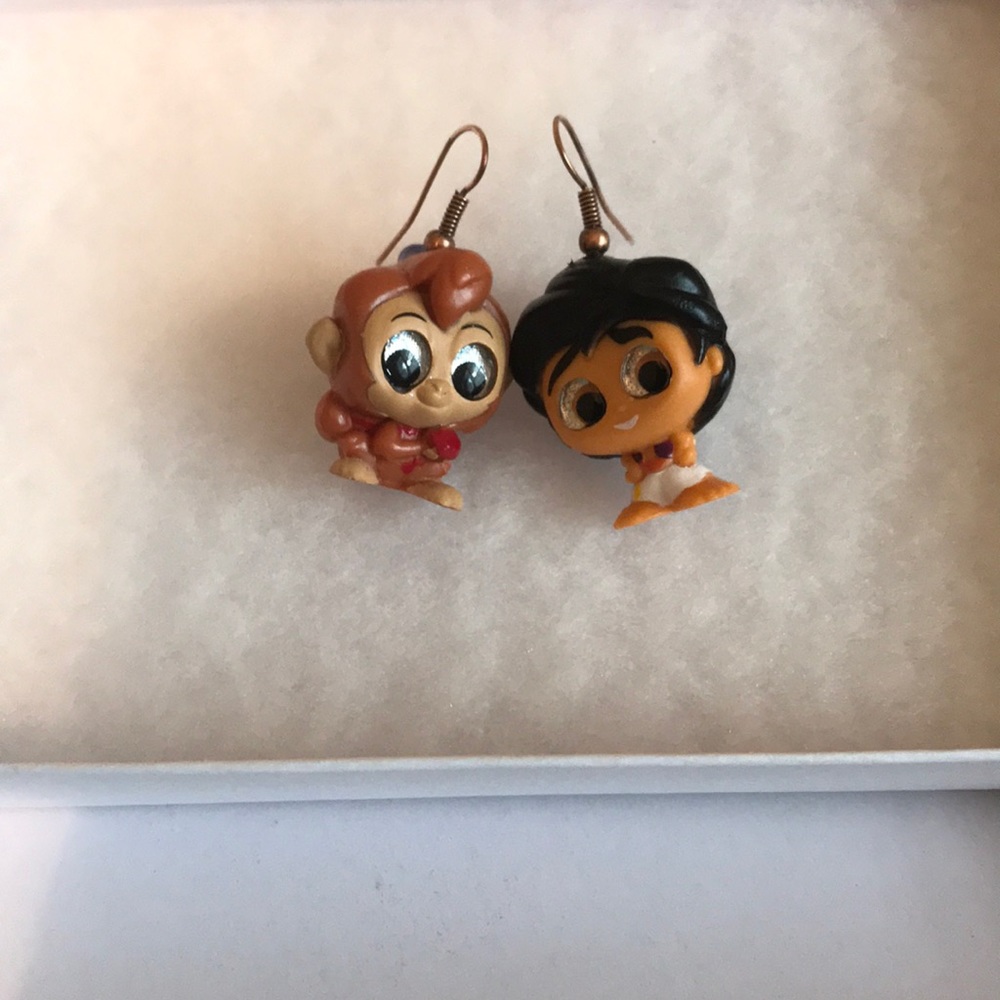 Disney hand made Aladdin and Abu earrings!